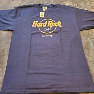 HARD ROCK CAFE SHIRT - LAS VEGAS - BLUE WITH BEIGE